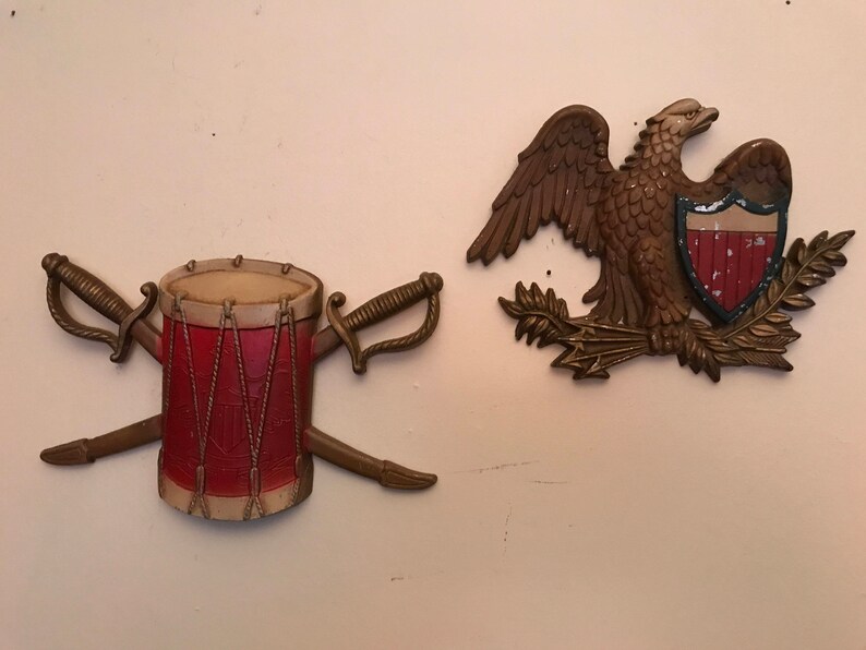 Sexton Patriotic Wall Hangings Cast Iron Pair Etsy