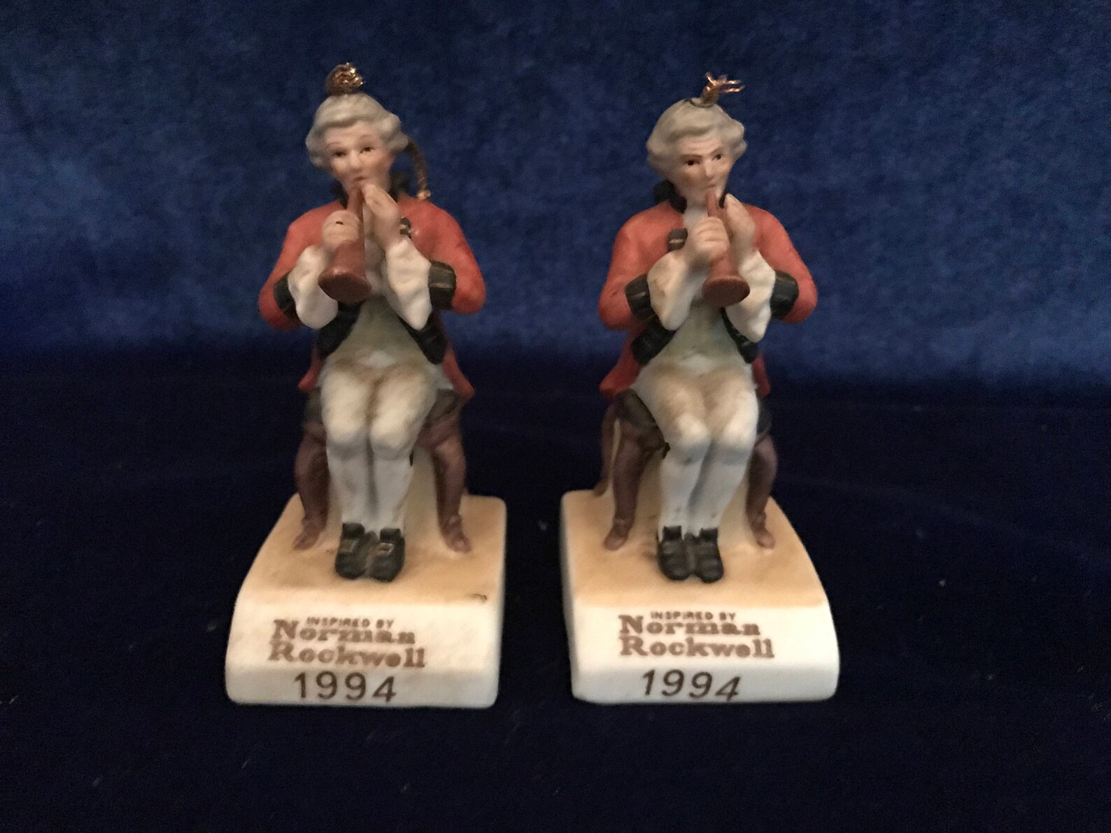 Norman Rockwell Figurines 1984 a Pair of Them Etsy