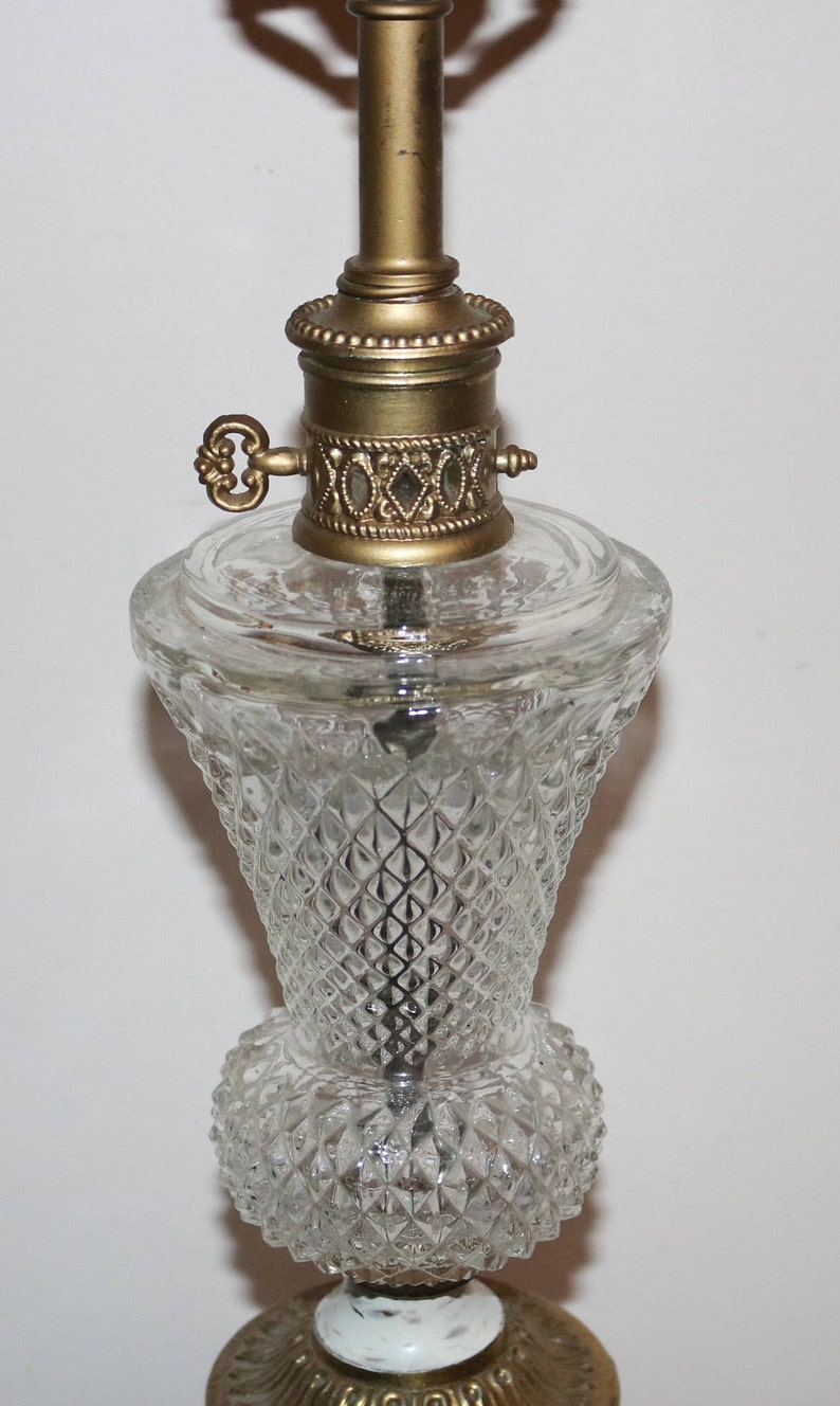 Cherub Angel Lamp Gilded Hollywood Regency Style Cut Glass Etsy