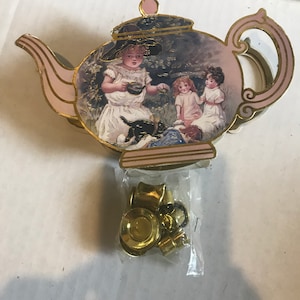 Doll House Tea Set in Collectible Container