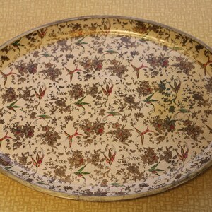 Celebrate Serving Platter -- Registered Made in Japan -- Flower and Bird Pattern
