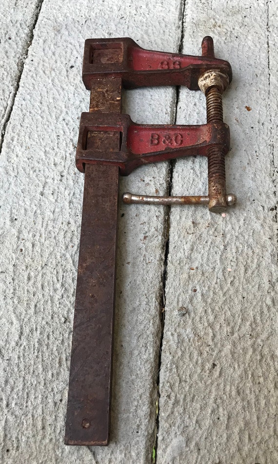 Vintage B&C Heavy Duty F Clamp Steel and Cast Iron Etsy