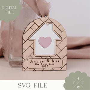 Digital File | New Home Ornament SVG File | Christmas Ornament SVG | Digital Download