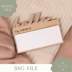 Digitale Datei | Hallo Mein Name Ist | Zwei Versionen | Babymitteilung | Geburtsanzeige | Krankenhaus Schilder | Digital Design