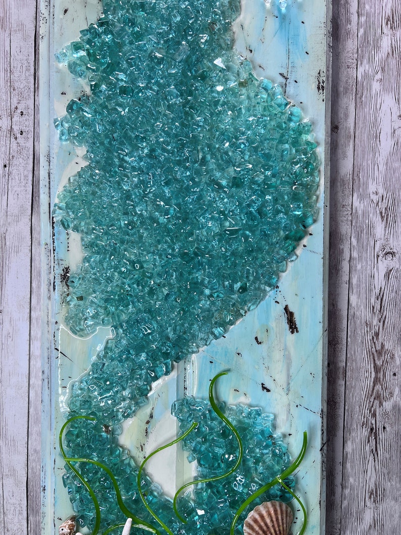 Glass Seahorse Hanging Beach Decor Coastal Beach Decor Etsy