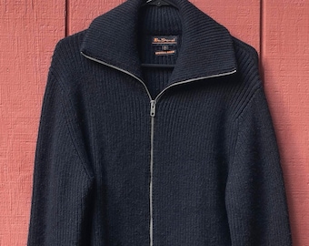 Extremely Soft, Ribbed, Ben Sherman, Zip Front Vintage Style, Cardigan/Sweater, Metal Zipper, Unisex, Size Large