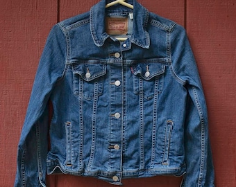 Vintage, Ladies, Levi's Denim Jacket, Red Tab, 1980s Style, Levi's Jacket, Size L
