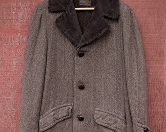 Vintage Pendleton 100% Wool Fur Collared Coat / Pendleton