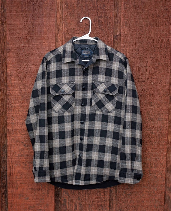 Pendleton Shirt / Pendleton Quilted Shirt / Black