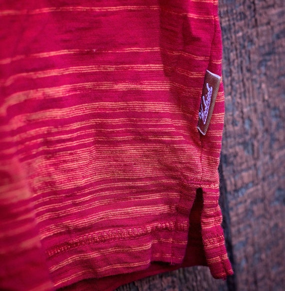 Mens 1970s, Short Sleeve Striped Placket Polo Shi… - image 5
