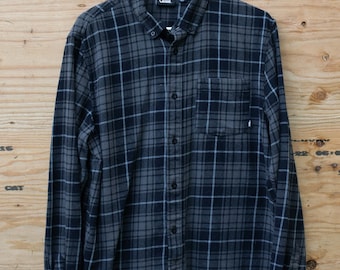 Vans Driftwood Flannel Buttondown Shirt, Size Medium
