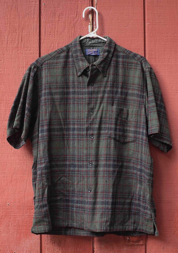 Vintage 1980s, Short Sleeve, Wool, Pendleton Shirt