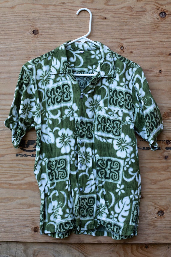 Vintage 1980's, 80s Hawaiian Shirt, Mens Medium, T