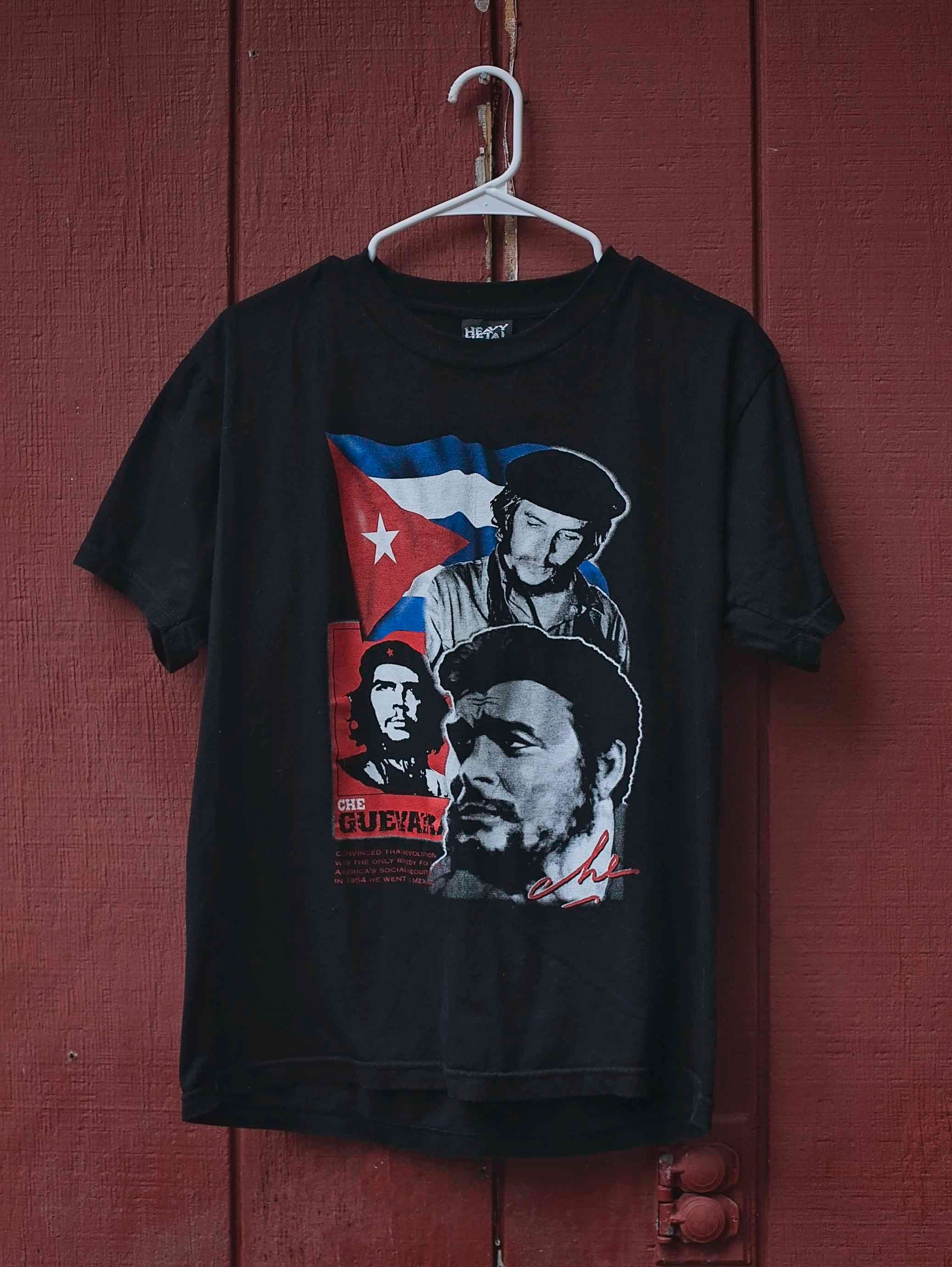 Vintage Che Guevara Red T Shirt SIZE L Large Revolution Leader Red