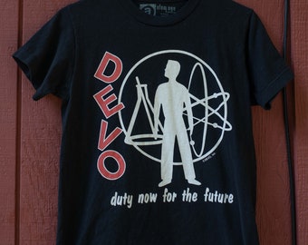 DEVO, Vintage Style, 1980s, Pop ,New Wave, Band, Devo, Promo,Duty Now For The Future, T-Shirt, Small