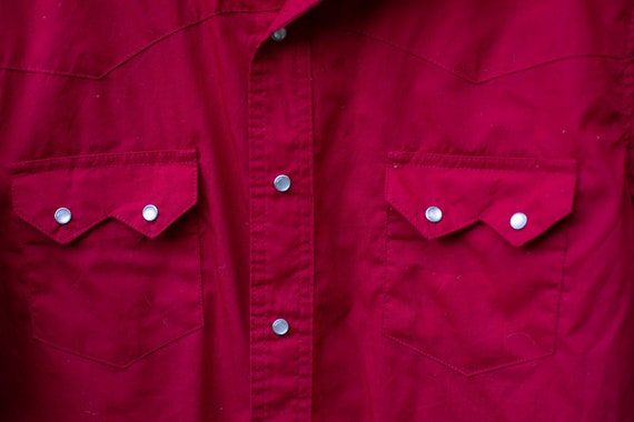 Vintage 90s, Wrangler, Red, Western Shirt, Pearl … - image 4