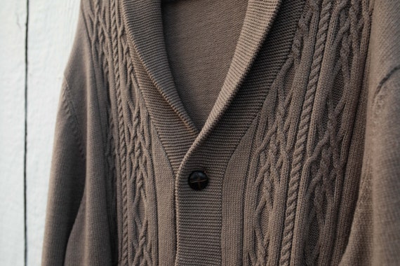 Extremely Soft, Shawl Collar, Sweater, Leather Bu… - image 6