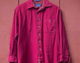 Vintage, Pendleton Shirt, Wool Pendleton, Elbow Patches, 100% Virgin Wool, Size M