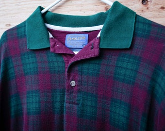 Pendleton, Long Sleeve, Polo, Leisure, Shirt, Large