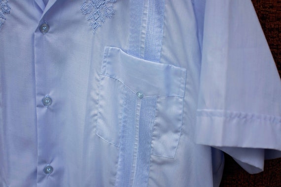 Vintage Mens Guayabera, Mexican Wedding Shirt, 4 … - image 5