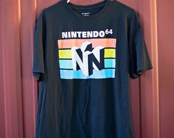 Classic, 1990s, 90s Nintenendo, N64 Promo, Game Console , T Shirt, Size XLarge