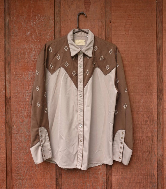 Vintage 90s Scully, Mens Embroidered Western Shirt