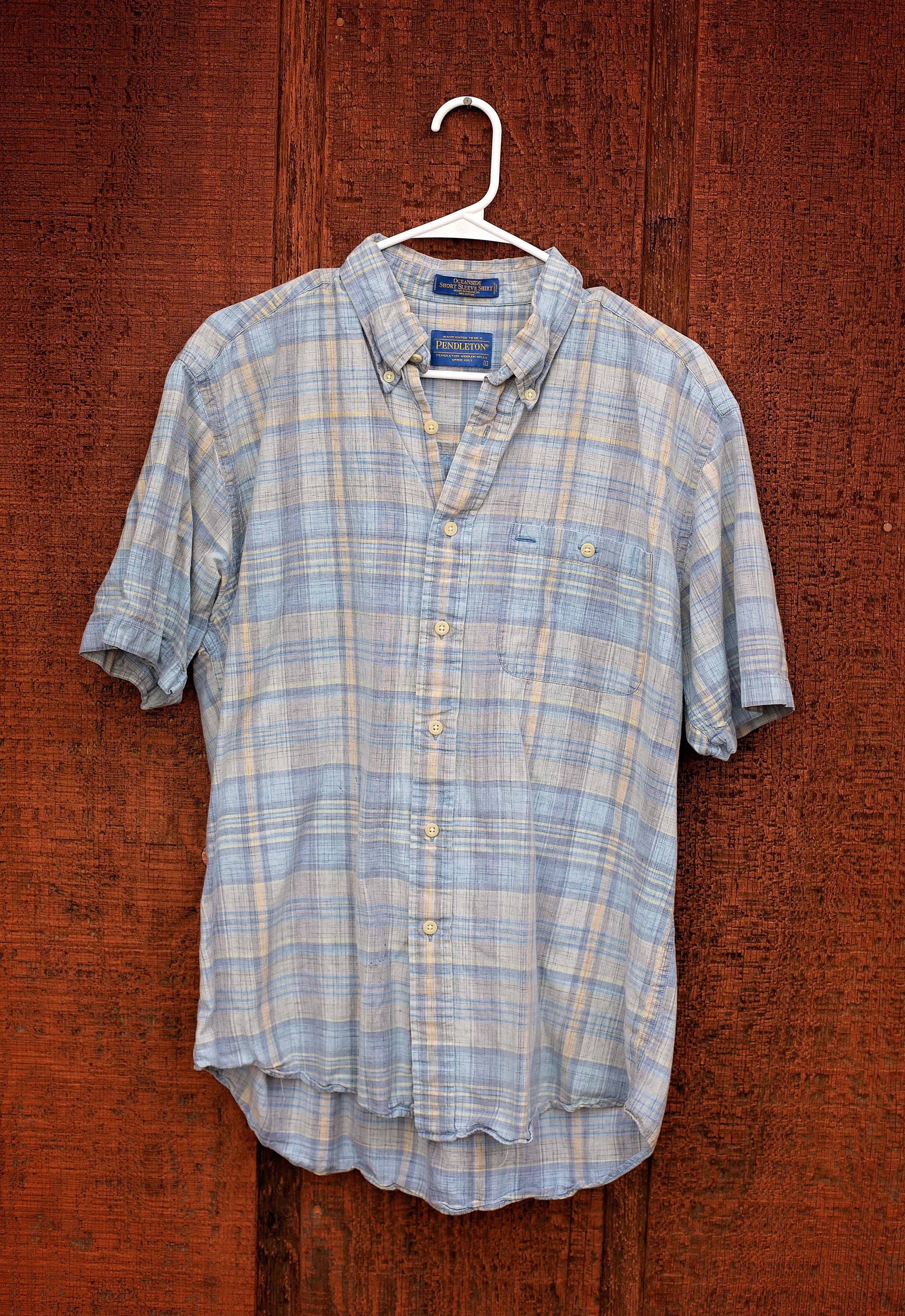 【U LAN】Ete 09 Vintage Pocket Check Short Sleeve Shirt Men's Vintage Short Sleeve Shirts | ThriftTale