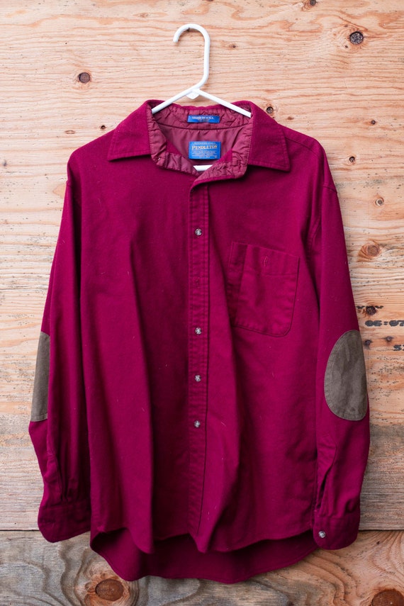 Vintage, Pendleton Shirt, Wool Pendleton, Elbow Pa