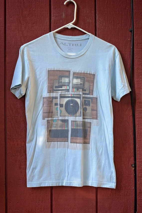 T-Shirt, With Retro Polaroid Camera Graphics, Siz… - image 1