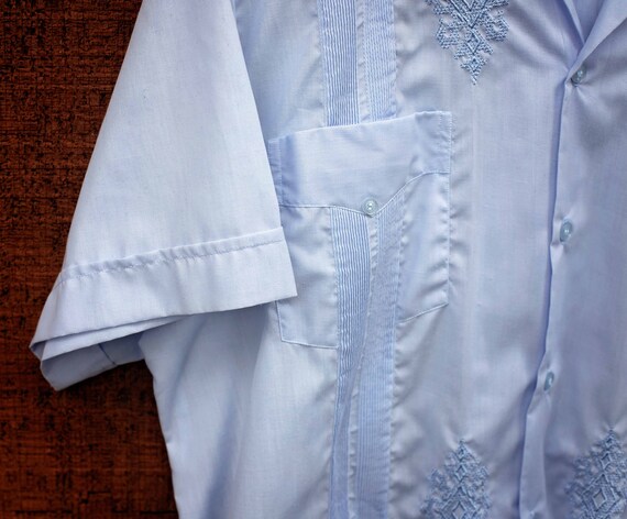 Vintage Mens Guayabera, Mexican Wedding Shirt, 4 … - image 6