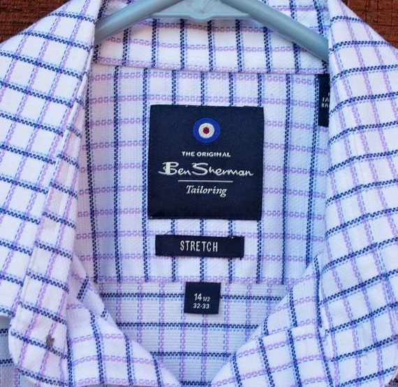 ben sherman stretch dress shirt Amazon.com: Ben Sherman Regular Fit Long Sleeve Button Down Dress Shirt for Men Wrinkle Free 4-Way Stretch Long Sleeve Formal Navy and Red : Clothing, Shoes & Jewelry