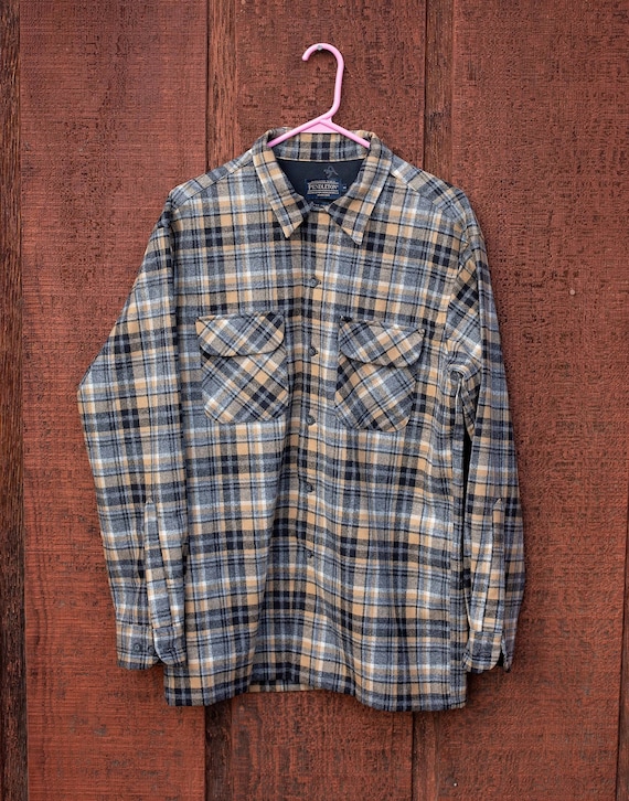 Pendleton Shirt / Pendleton Wool Shirt / Black and