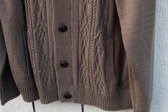 Extremely Soft, Shawl Collar, Sweater, Leather Bu… - image 5