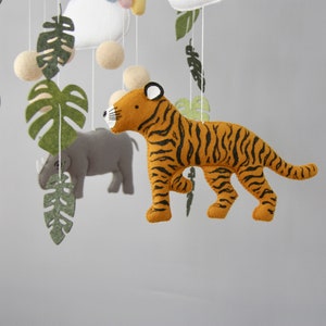 Jungle mobile baby boy girl Animals crib mobile Baby shower gift Hippo tiger antilope nursery mobile congratulations baby image 9