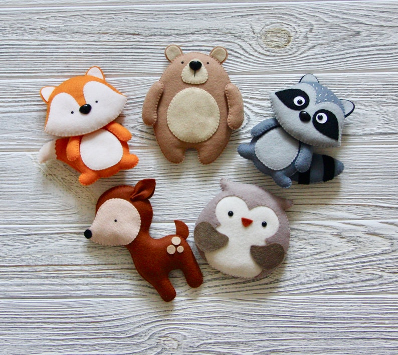 Felt Woodland Animals Ornaments [video]