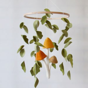 Mushroom mobile Baby mobile Woodland mobile Mushroom nursery