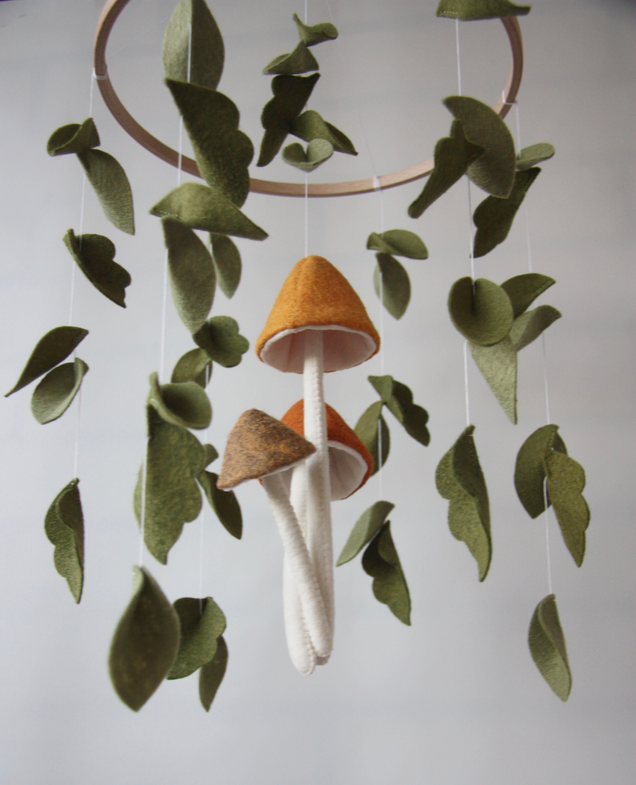 Woodland Mobile Mushroom Nursery Decor Baby Mobile Boy Etsy