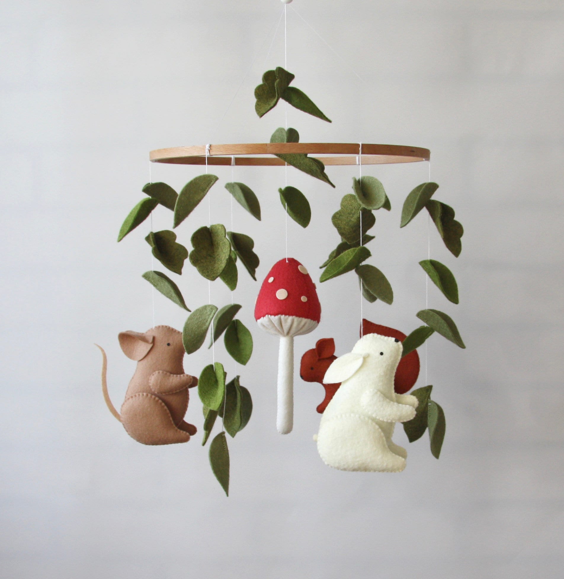 Mushroom Mobile Woodland Baby Mobile For Crib Etsy