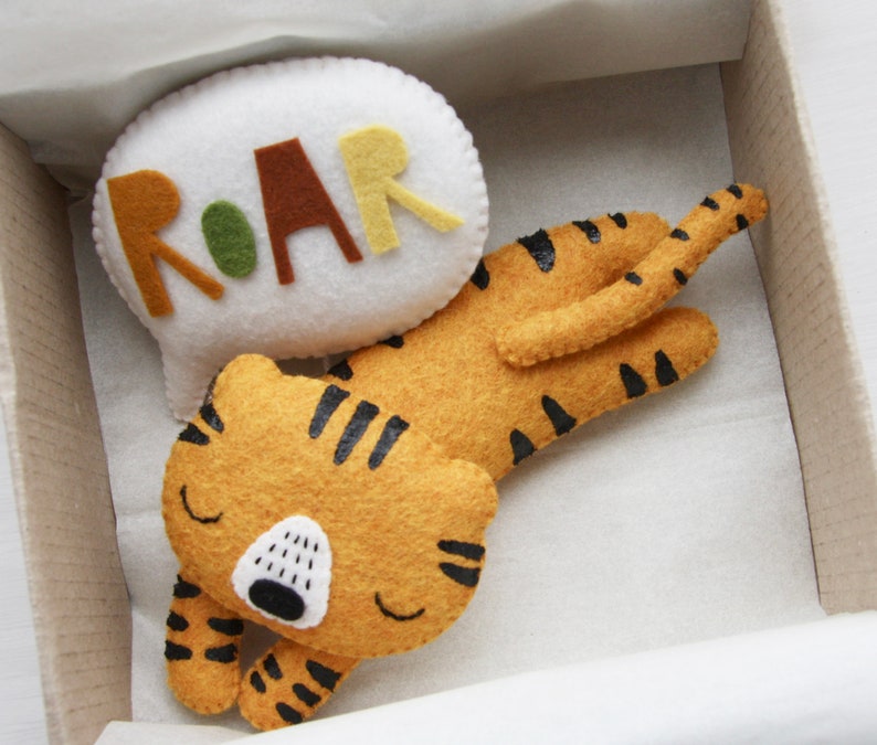 Tiger ornaments Felt Christmas tree ornaments Symbol 2022 Etsy