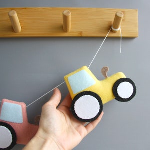 3-Piece Tractor Felt Bunting Banner - Baby Shower Boy Birthday Party Decor Garland - View #6