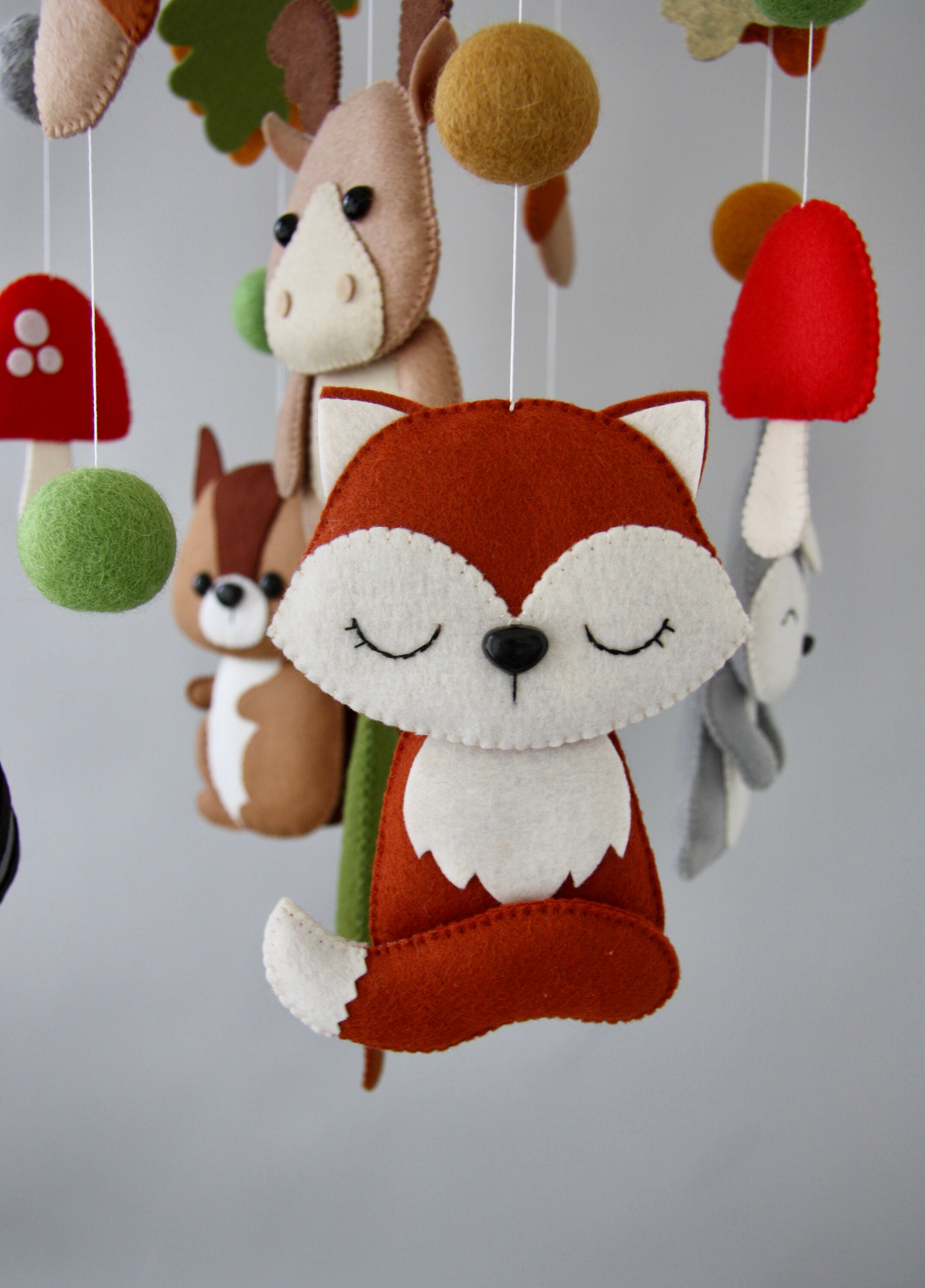 Woodland creature baby mobile Etsy