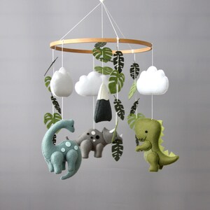 Dinosaur baby mobile Dinosaur baby shower Expecting mom gift