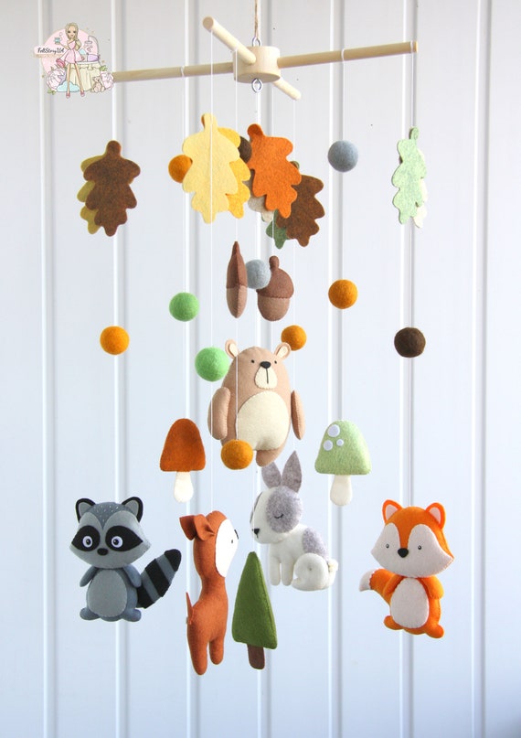 woodland crib mobile