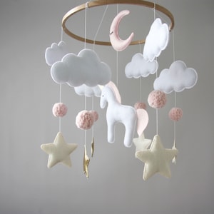Baby mobile unicorn, Expecting mom gift, Unicorn nursery decor