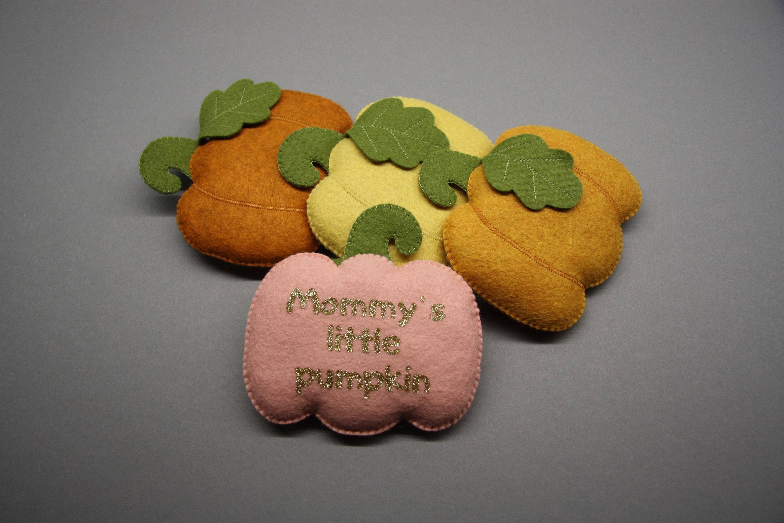 Felt pumpkin ornament baby halloween gift Halloween tree Etsy