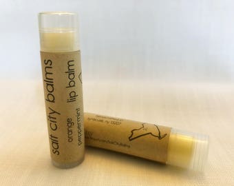 Orange Peppermint Lip Balm - All Natural - Salt City Balms (Buy 3, Ships Free!)