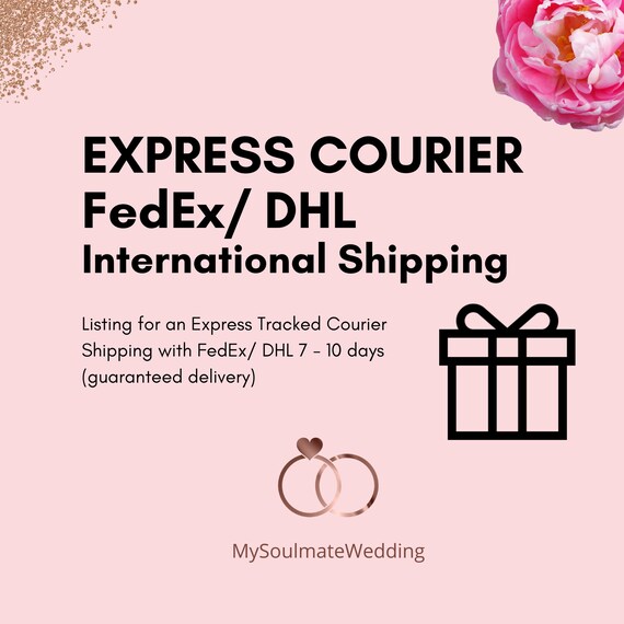 DHL/ Fedex Express Courier Tracked International Shipping Etsy