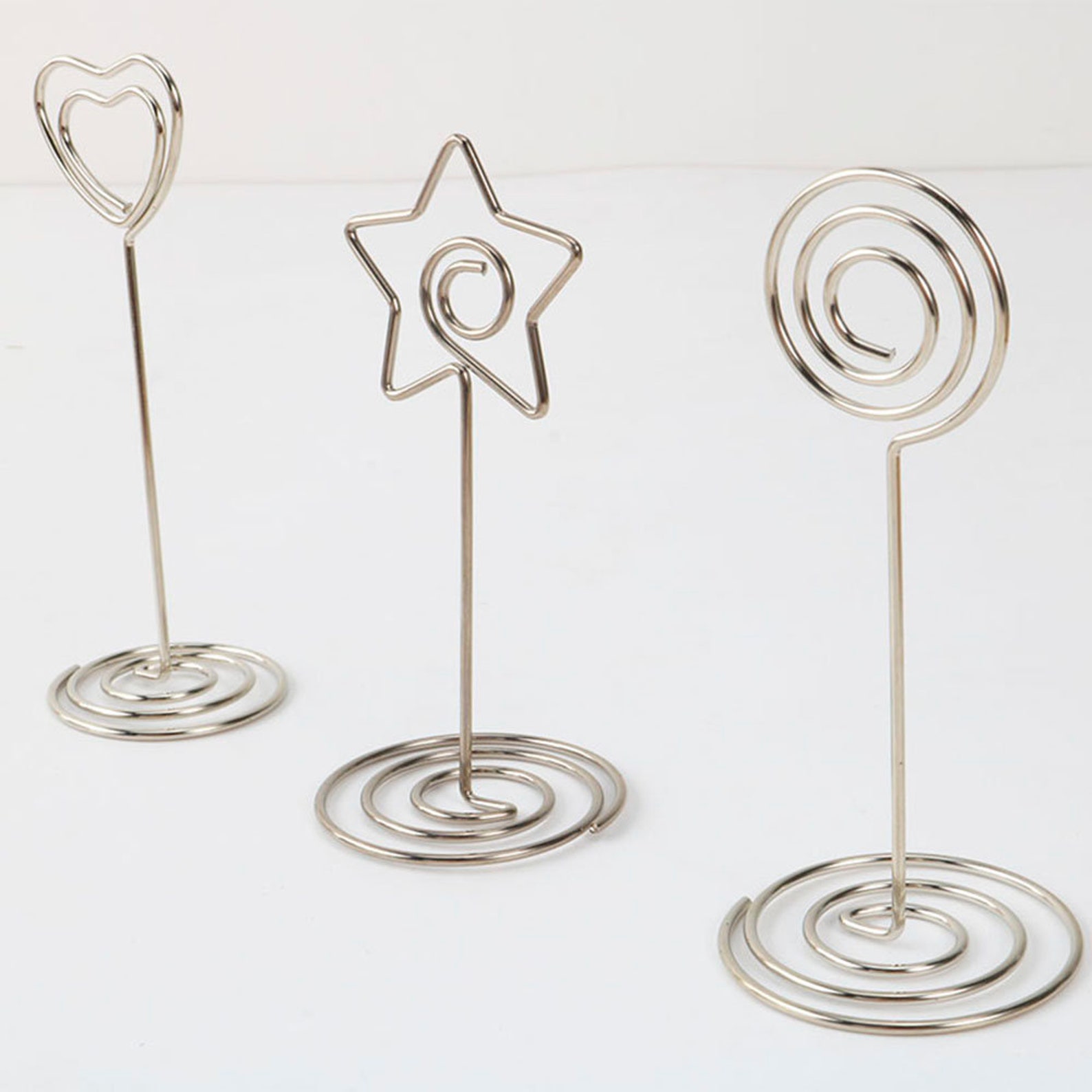 10 X Pack Silver Wedding Table Number Holders Silver Table Etsy