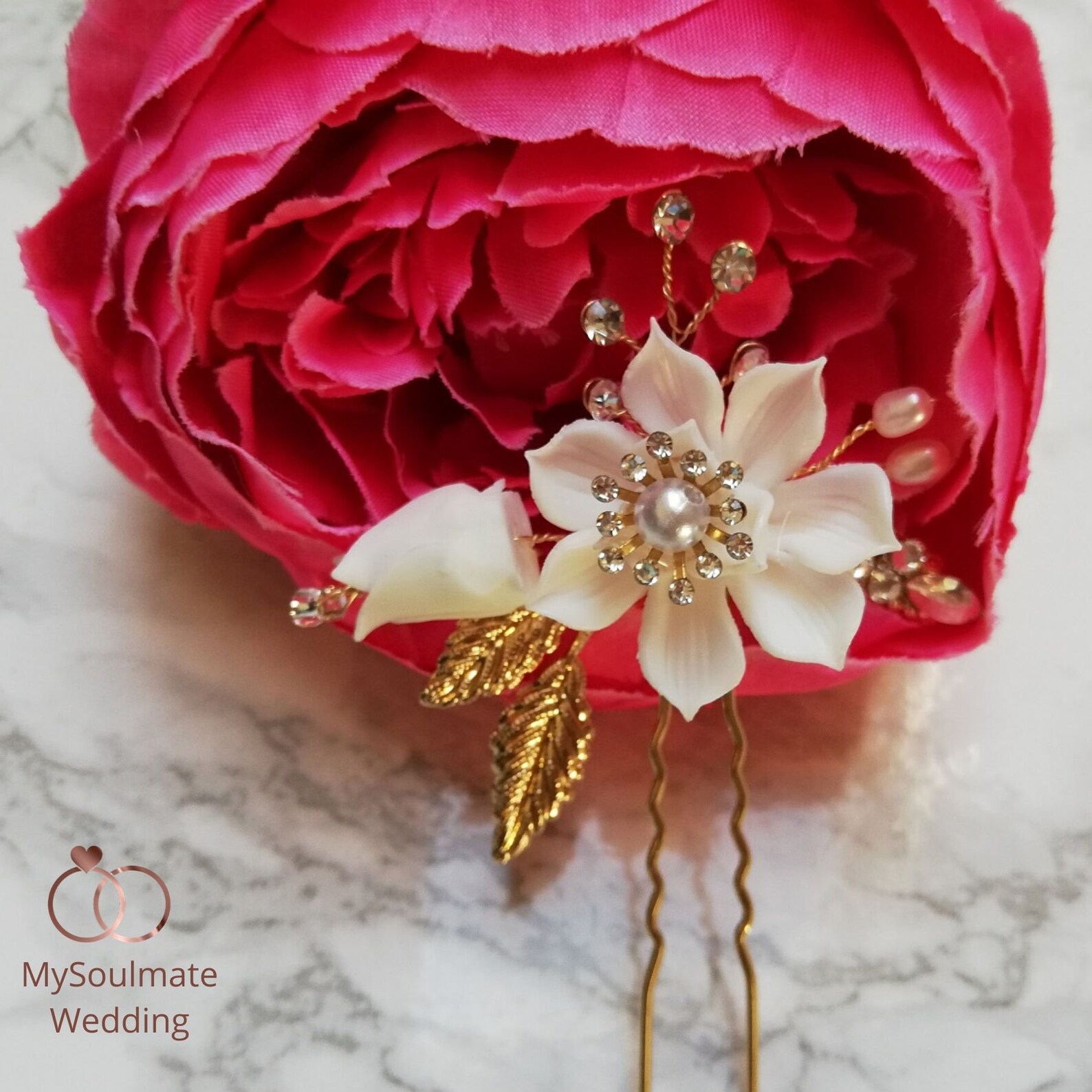 Gold Ceramic Hair Pins Gold Hair Pins Prom Hair Pins Etsy