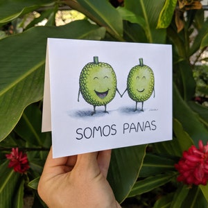Somos Panas - 5.5x4 Inch Greeting Card